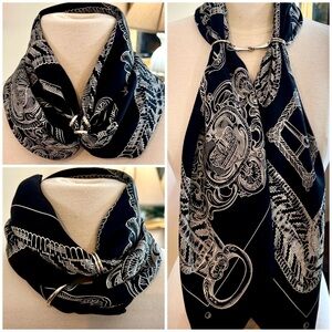 HERMÈS Boucles et Galons du Tsar Wash Silk 90 cm